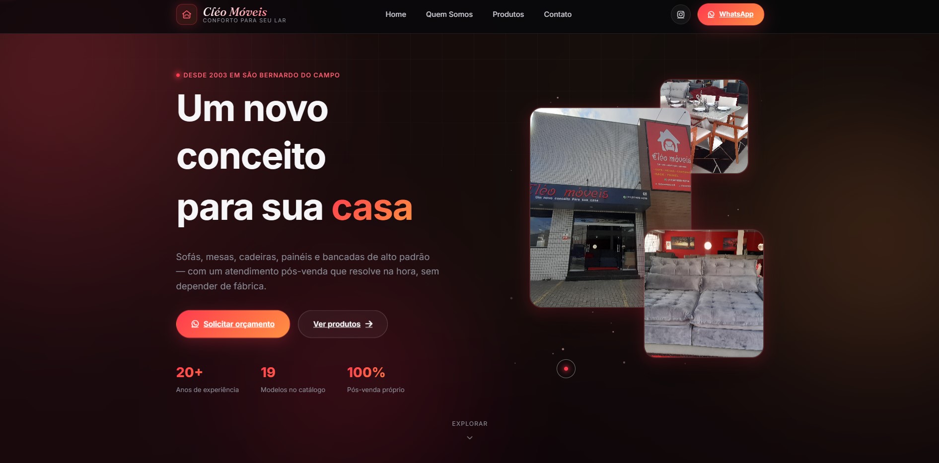Homepage Cléo Móveis